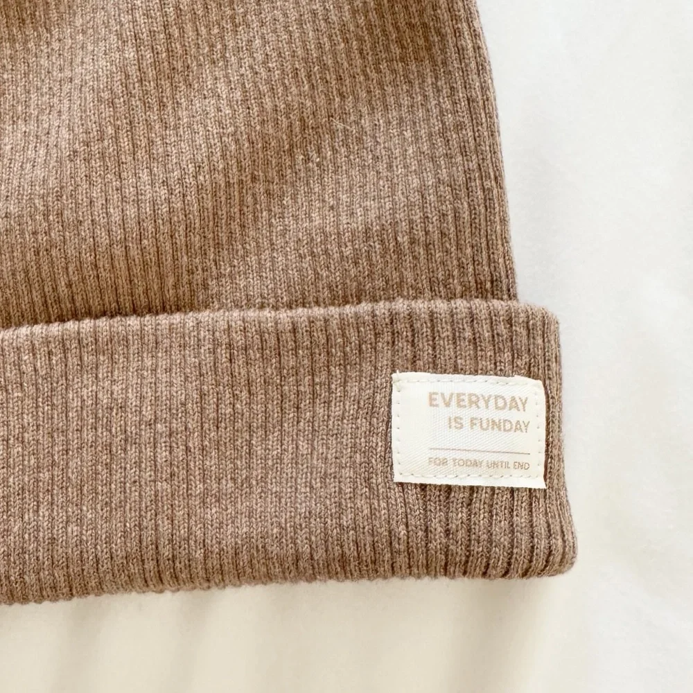 Zara Brown Ribbed Beanie Unisex 3-6 years old‎ kids